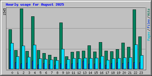 Hourly usage for August 2025