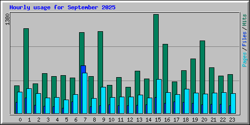 Hourly usage for September 2025